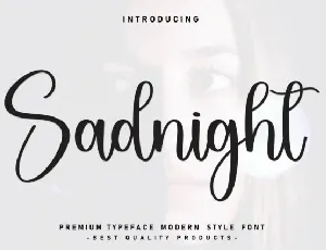 Sadnight Script Typeface font