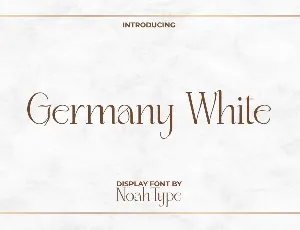 Germany White Demo font