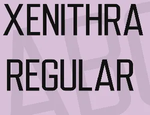 Xenithra font