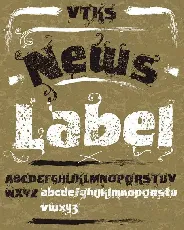 VTKS News Label font