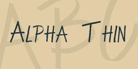 Alpha Thin font