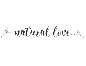 Natural Love font