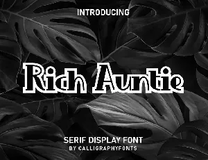 Rich Auntie font