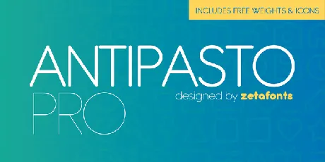 Antipasto Pro Family font