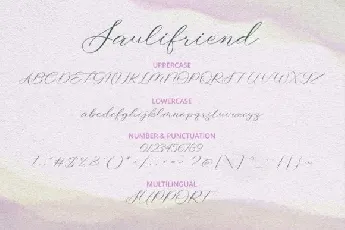 Saulifriend Calligraphy font