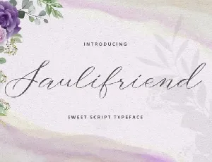 Saulifriend Calligraphy font