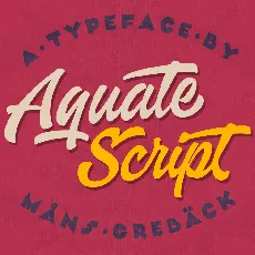 Aquate Script PERSONAL USE ONLY font