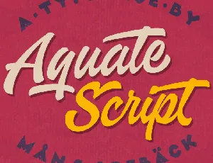 Aquate Script PERSONAL USE ONLY font