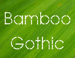 Bamboo Gothic font