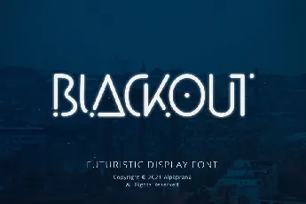 Blackout Display font