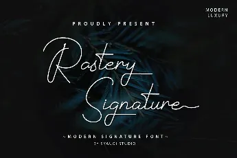 Rastery Signature font