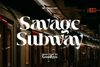 SavageSubwayDemo font