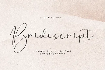 Bridescript font