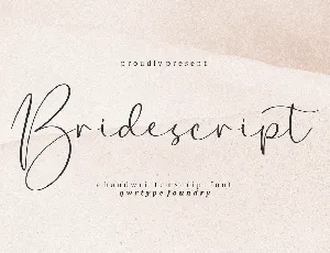 Bridescript font