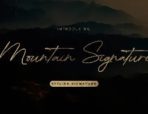 Mountain Signature font
