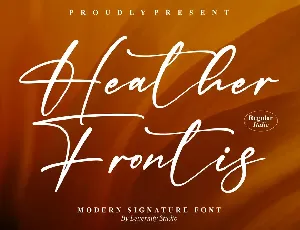 Heather Frontis font