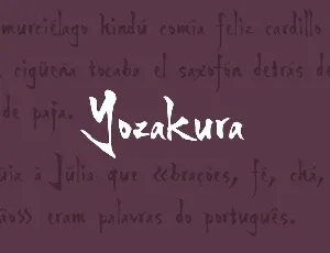 Yozakura font