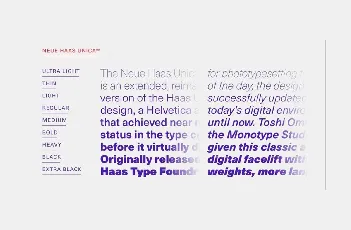 Neue Haas Unica font