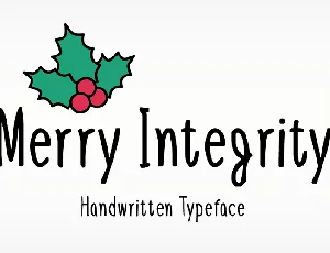 Merry Integrity font