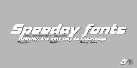 Speeday font