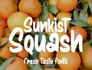 Sunkist Squash font