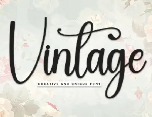 Vintage Script font