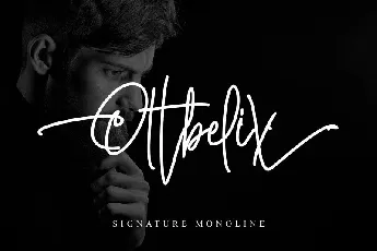 Ottbelix Signature Monoline font