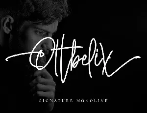 Ottbelix Signature Monoline font