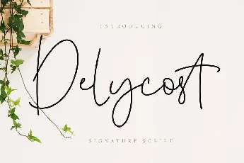 Delycost Signature font