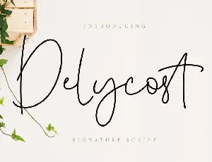 Delycost Signature font