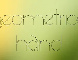 Geometrica Hand font