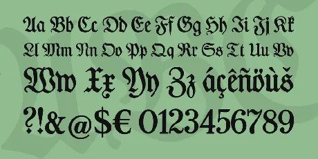 Des Malers Fraktur font