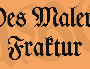 Des Malers Fraktur font