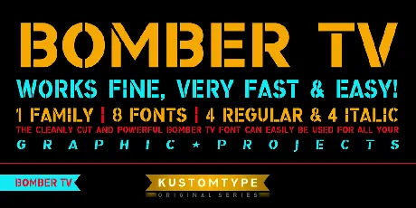 Bomber TV Wide font