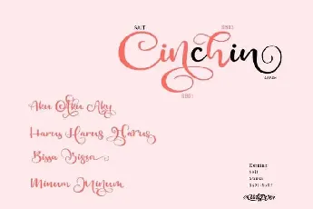 Cinchin Calligraphy font