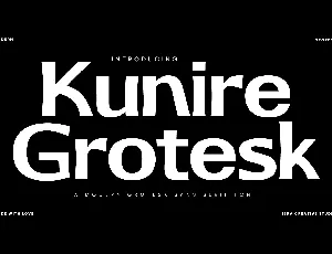Kunire Grotesk Personal Use font