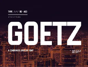 Goetz Condensed Display font