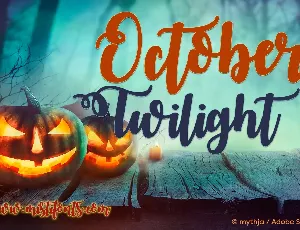 October Twilight Free font