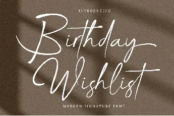 Birthday Wishlist font