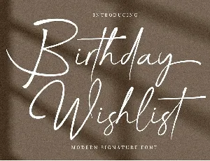 Birthday Wishlist font