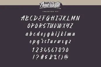 Amerilatte Bold Script font