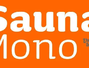 Sauna Mono Pro Family font