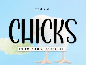 Chicks Display font