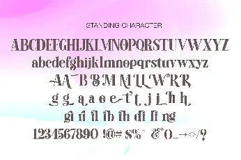 Standing Display font