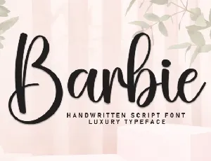 Barbie Script font