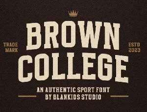 Brown College font