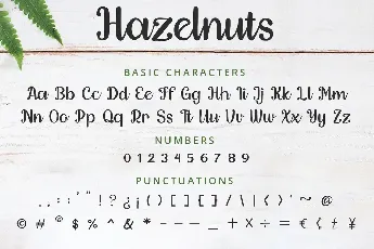 Hazelnuts font