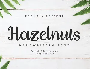 Hazelnuts font