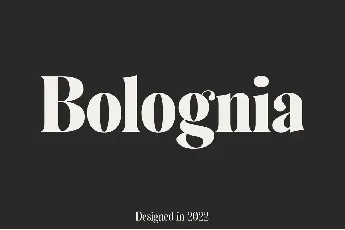 Bolognia Demo font