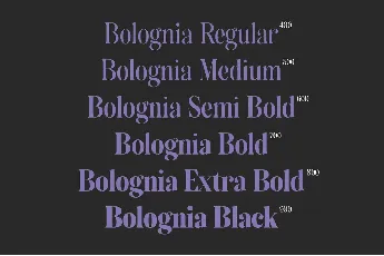 Bolognia Demo font